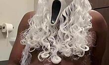 Santa needs your hand stroking his throbbing monster cock now!