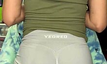 Girlfriend's friend begs filming her big ass dance in panties!