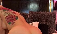 Young tattooed redhead masturbates publicly and squirts hard!