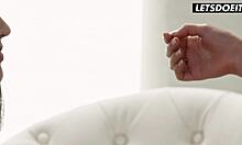 Stacy Cruz and Nicols Share Double Blowjob Before Passionate MFF Threesome with Face Sitting