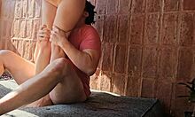 Brunette Teen Reverse Cowgirl Ride Ends in Mouth Cumshot