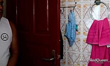 Blonde Milf Gives Up Her Ass Eagerly in Bathroom to Hung Stud