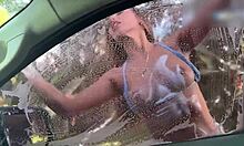 beautiful colombian car wash girl spreads narrow ass for client missionary pounding
