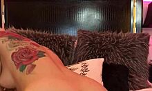 Young tattooed redhead masturbates publicly and squirts hard!