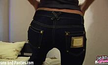 18yo Neighbor Girl Shakes Tight Ass in Jeans Before Ripping Clothes for Striptease
