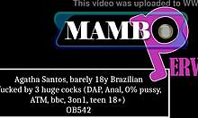 brazilian agatha santos 18yo takes 3 huge bbc dap anal?