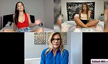 stepmom spies on stepdaughter's solo pussy fingering session