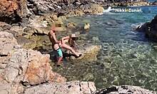 damn that blonde's ass looks perfect wanna fuck her on the beach lagoon?