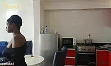 Sexy Ebony Latina Charges Phone But Yummy Shaved Pussy Tempts Fuck