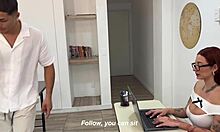 damn this busty sexologist doc sucks my cock then lets me pound her juicy pussy at work 💦🏋️