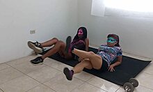 damn those latin stepsisters aerobics show off wet asses and pussies so hot