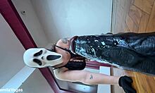 camila vegas halloween witch pleasures shaved pussy dildo solo