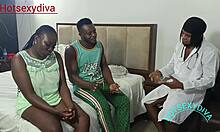 My wife sneaks a TASTE of family doctor's BIG BLACK COCK during checkup. She craves that MONSTER in hospital room