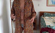 stepsis flaunts bikini beach curves then garter stockings tease