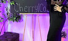 giulia shock dances in 20 den nylons stockings heels big ass lingerie glasses