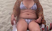 Beautiful Stepmom Teases Beach Body Fingers Needy