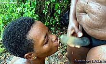 god i crave these ebony sluts ripping clothes strap-on pounding wet in rain