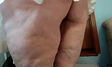 hey check out stepmom cleaning house in see-through dress with no panties flashing that big latina ass