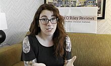 Redhead neighbor teases with kiss sucking vibrator