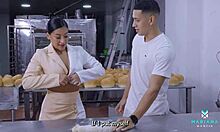 The baker stuffed my ass full of cum with Mariana Martix and Max Betancur