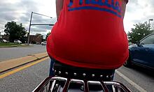 my big ass wife flashes curves on motorcycle gopro ride