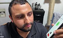 Juan Stone blackmails and bribes Latina Amber Prada for intense financial domination sex