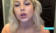 Blonde Shemale Slowly Strokes Her Cock