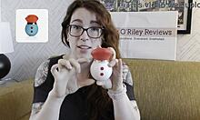 Redhead neighbor teases with kiss sucking vibrator