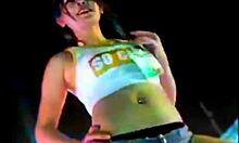 thai teen lady teases sexy in car