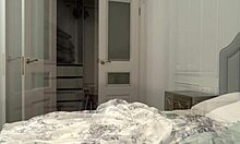 stepsister's silly jokes lead to quickie fuck while wife showers backstage