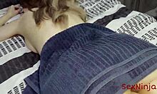 Workaholic Blonde Step-Mom Moans for Creampie During Oiled Massage Taboo Fuck