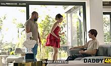 Little 18+ Slut Una Fairy Experiments with Two Cocks