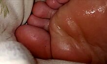 Girlfriend's toes beg for your hungry tongue lick