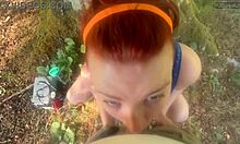 A Stranger's Cock Fills My Mouth and Tight Pussy on This New Forest Walk Adventure