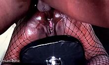 ghetto ebony barbie ditches class for rough stool ass pounding