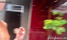 blonde skinny teen rips clothes on barcelona work trip cam