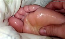 Girlfriend's toes beg for your hungry tongue lick