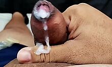 omg check my tiny dick fimo cumshot while gf squirts on her juicy tits 😍💦