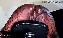 ghetto ebony barbie ditches class for rough stool ass pounding