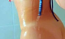 shower fun with tanned latina babe's big ass 😍🧼