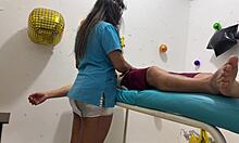 Shy perverted doctor fucks innocent big ass patient cowgirl in hospital room