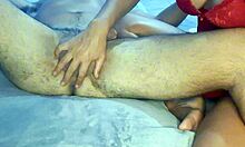 i love my girl oil handjob licking spitting on my bbc horny nipple play