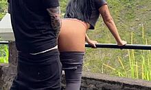hot young colombian couple films hardcore doggystyle in medellin public park