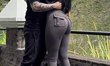hot young colombian couple films hardcore doggystyle in medellin public park