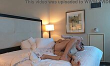 Petite tattooed babe with huge ass gets sideways pounded hard and deep