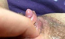 HUGE CLIT throbs massively during intense close-up rubbing jerking and squirting orgasm fetish play