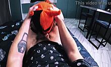 A tall tattooed slut rides cock cowgirl moaning wet pussy tight