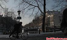 blond amsterdam hooker bends over for tourist's hot cumshot doggystyle