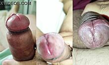 oh god my tiny foreskin dick spurts while my hot girl squirts on her juicy pussy and tits