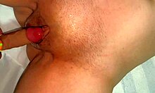 virgin pussy wrecked by dildos on halloween!!! lick that shaved wet milf hole now